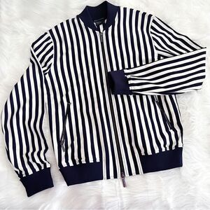 NWOT like new condition Armani exchange striped bomber jacket